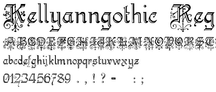 KellyAnnGothic Regular font